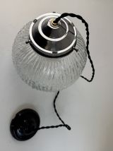 ANCIENNE SUSPENSION ART-DECO XL VINTAGE