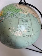 Globe vintage 1960 terrestre mappemonde Girard Barrère  - 33