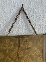 Miroir vintage 1900 triptyque barbier Art Nouveau doré - 21 