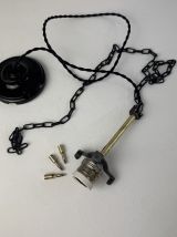 Ancienne SUSPENSION EN OPALINE SPACE AGE « WILA » vintage