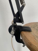 Lampe vintage 1960 d'architecte Luxo L1 noire design mid-cen