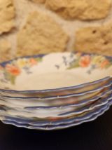 Lot 6 assiettes creuses Arcopal fleuries – Vintage 70/80