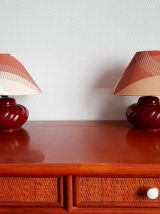 Paire lampes de chevet céramique vintage 