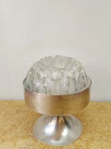 Pique fleurs space age métal argenté 1970 