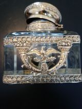 Encrier Empire Napoléon III (1850) Cristal et Bronze doré. 