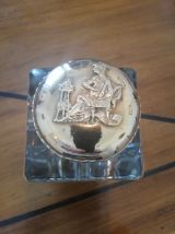 Encrier Empire Napoléon III (1850) Cristal et Bronze doré. 