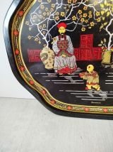 Ancien plateau métal Damart Hong Kong Asie 1970