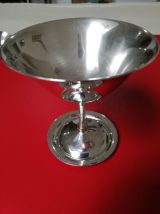 6 Verres à Champagne et 6 verres à Liqueur en métal argenté 