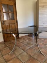 Table Boris Tabacoff pour CHRISTOFLE. 1970. Space age.