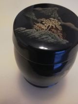 Ensemble décoratif chinois  laqué noir 5 pièces