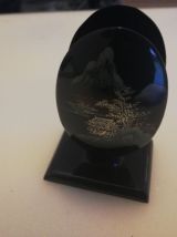 Ensemble décoratif chinois  laqué noir 5 pièces