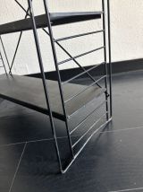 Etagère vintage 1950 tomado sur pieds design A.Dekker noire 