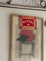 Miroir vintage 1960 triptyque barbier Mirbel simili lézard b