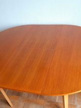 Table ronde danoise extensible 1960 