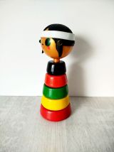 Figurine Indienne Jeu Bois | Educalux 1980  | jouet éducatif