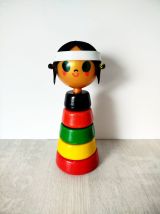 Figurine Indienne Jeu Bois | Educalux 1980  | jouet éducatif