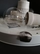 Plafonnier Extérieur En Opaline Avec Détecteur De Mouvement 