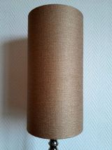 Paire de lampes colonnes torsadées métal argenté 