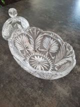 Bonbonnière en cristal de bohème de Pologne. 