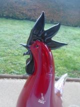 MURANO Sculpture coq verre souffle formia murano