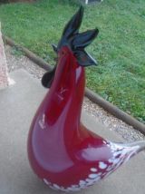 MURANO Sculpture coq verre souffle formia murano