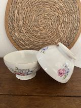 2 bols porcelaine blanche CB cie France.