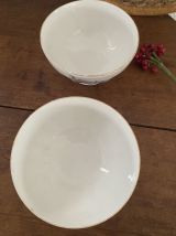 2 bols porcelaine blanche CB cie France.