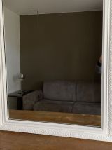 Miroir fin 19ème avec  fronton décoré. 144x92.