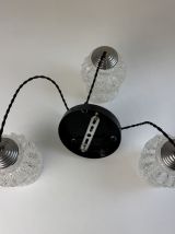 ANCIEN LUSTRE CASCADE 3 FEUX VINTAGE