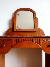 Coiffeuse art déco bois et marbre 