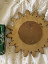 Miroir vintage 1960 soleil oeil de sorcière or - 26 cm