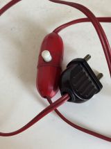 Lampe vintage 1930 Art Déco métal doré miroir verre - 28 cm