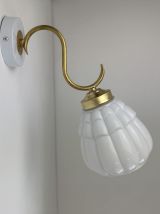 ANCIENNE APPLIQUE EN OPALINE VINTAGE 