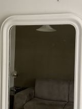 Miroir Louis Philippe fin 19ème. Blanc. 105x68.