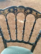 Paire ce chaises Napoléon 3 Brodées