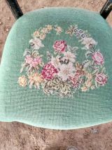 Paire ce chaises Napoléon 3 Brodées