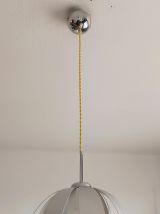 Suspension métal brossé style space age vintage 