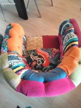 Fauteuil chesterfiels patchwork