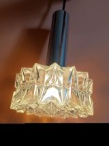 Suspension space age chrome et verre Allemagne 1970