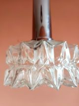 Suspension space age chrome et verre Allemagne 1970