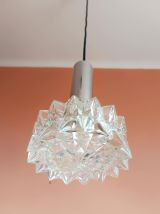 Suspension space age chrome et verre Allemagne 1970