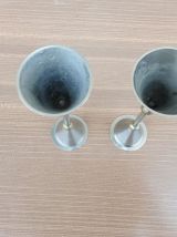 Paire de bougeoirs post moderniste