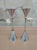 Paire de bougeoirs post moderniste