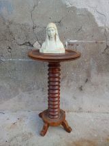 Buste de Notre Dame de Lourdes en cire signé Charles Maillar