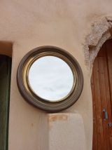 Miroir circulaire en laiton 