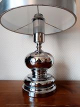 Lampe chrome style Philippe Barbier, 1970 