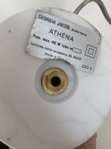 Lampe vintage 1970 de table Athéna Georgia Jacob vert amande