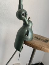 Lampe vintage 1960 Jielde 2 bras verte d'origine industriell