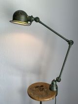 Lampe vintage 1960 Jielde 2 bras verte d'origine industriell