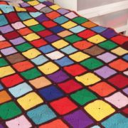 Dessus de lit au crochet, en laine, fait main